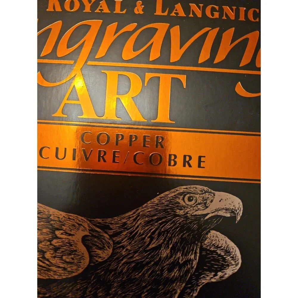 2X Royal & Langnickel(R) Copper/Rainbow Engraving Art Kit 8X10-Hawk & Peacock